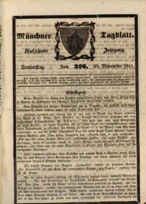 Münchener Tagblatt Donnerstag 25. November 1841