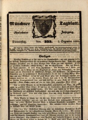 Münchener Tagblatt Donnerstag 2. Dezember 1841