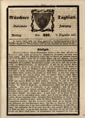 Münchener Tagblatt Montag 6. Dezember 1841