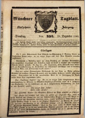 Münchener Tagblatt Dienstag 21. Dezember 1841