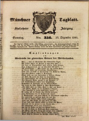 Münchener Tagblatt Sonntag 26. Dezember 1841