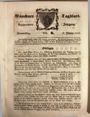 Münchener Tagblatt Donnerstag 6. Januar 1842