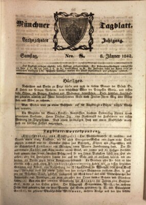 Münchener Tagblatt Samstag 8. Januar 1842