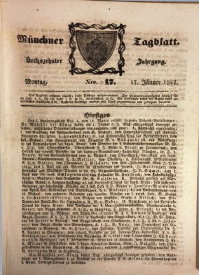 Münchener Tagblatt Montag 17. Januar 1842