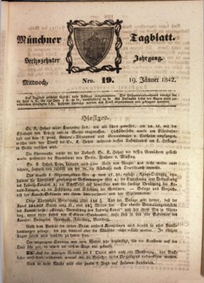 Münchener Tagblatt Mittwoch 19. Januar 1842