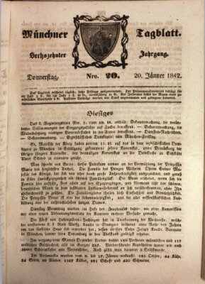 Münchener Tagblatt Donnerstag 20. Januar 1842