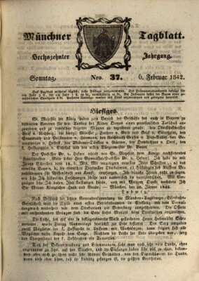 Münchener Tagblatt Sonntag 6. Februar 1842