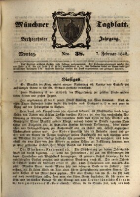 Münchener Tagblatt Montag 7. Februar 1842