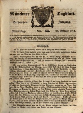 Münchener Tagblatt Donnerstag 24. Februar 1842