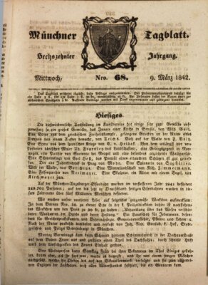 Münchener Tagblatt Mittwoch 9. März 1842