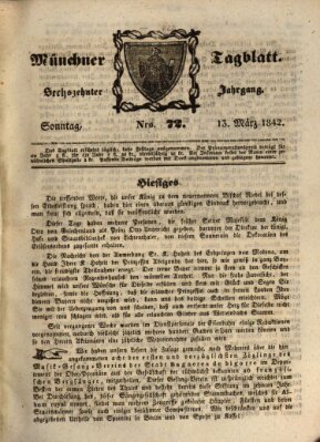 Münchener Tagblatt Sonntag 13. März 1842