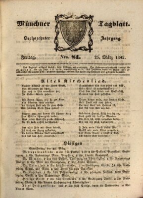 Münchener Tagblatt Freitag 25. März 1842