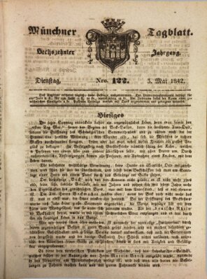 Münchener Tagblatt Dienstag 3. Mai 1842