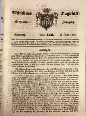 Münchener Tagblatt Mittwoch 8. Juni 1842