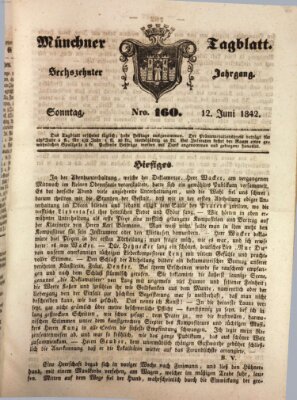 Münchener Tagblatt Sonntag 12. Juni 1842