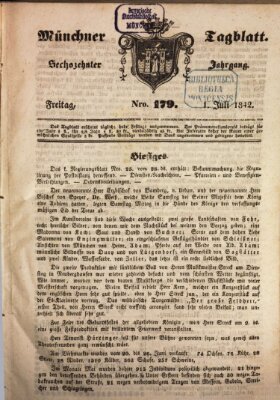 Münchener Tagblatt Freitag 1. Juli 1842