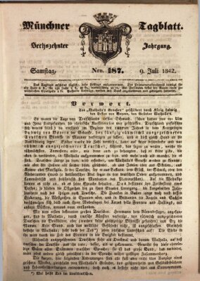 Münchener Tagblatt Samstag 9. Juli 1842