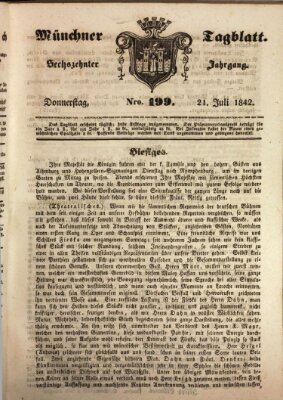 Münchener Tagblatt Donnerstag 21. Juli 1842