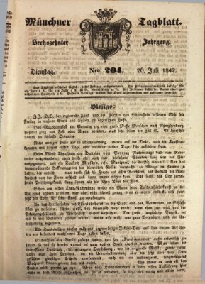 Münchener Tagblatt Dienstag 26. Juli 1842