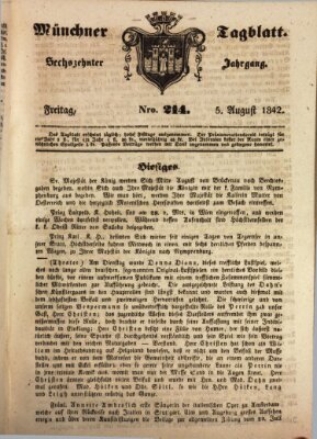 Münchener Tagblatt Freitag 5. August 1842