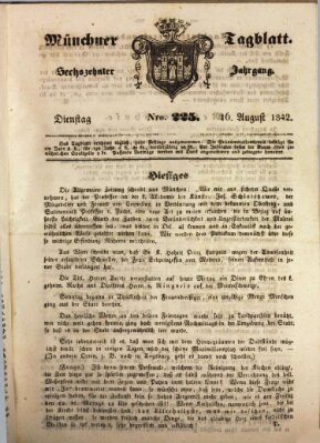 Münchener Tagblatt Dienstag 16. August 1842