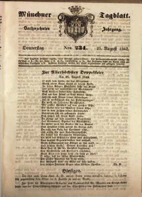 Münchener Tagblatt Donnerstag 25. August 1842