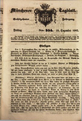 Münchener Tagblatt Freitag 23. Dezember 1842