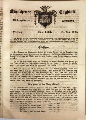 Münchener Tagblatt Montag 15. Mai 1843