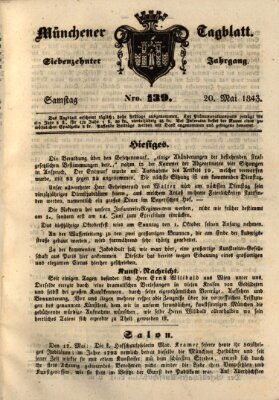 Münchener Tagblatt Samstag 20. Mai 1843