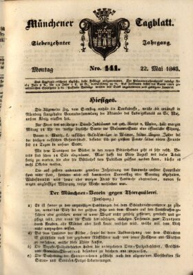 Münchener Tagblatt Montag 22. Mai 1843