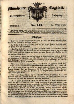 Münchener Tagblatt Mittwoch 24. Mai 1843