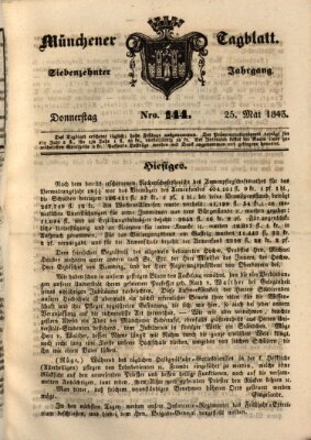 Münchener Tagblatt Donnerstag 25. Mai 1843