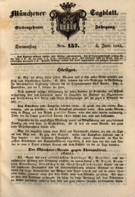 Münchener Tagblatt Donnerstag 8. Juni 1843