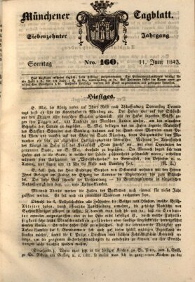 Münchener Tagblatt Sonntag 11. Juni 1843