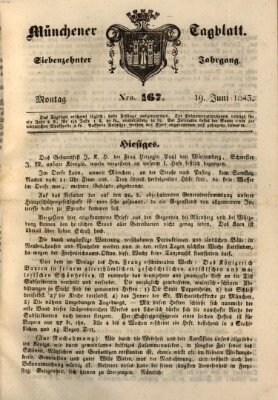 Münchener Tagblatt Montag 19. Juni 1843