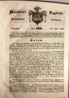 Münchener Tagblatt Dienstag 18. Juli 1843