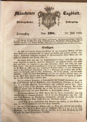 Münchener Tagblatt Donnerstag 20. Juli 1843