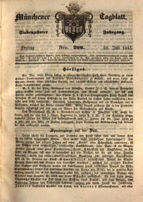 Münchener Tagblatt Freitag 28. Juli 1843