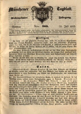 Münchener Tagblatt Montag 31. Juli 1843