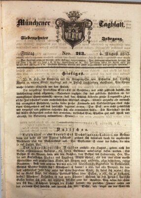 Münchener Tagblatt Freitag 4. August 1843