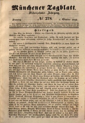 Münchener Tagblatt Sonntag 8. Oktober 1843