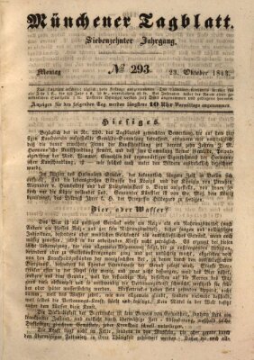 Münchener Tagblatt Montag 23. Oktober 1843