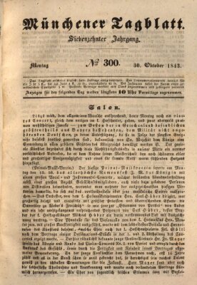 Münchener Tagblatt Montag 30. Oktober 1843