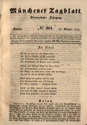 Münchener Tagblatt Dienstag 31. Oktober 1843