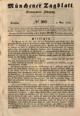 Münchener Tagblatt Samstag 4. November 1843