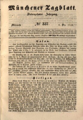 Münchener Tagblatt Mittwoch 6. Dezember 1843