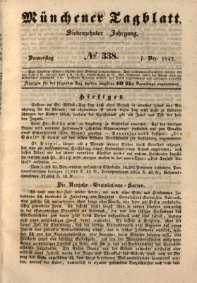 Münchener Tagblatt Donnerstag 7. Dezember 1843