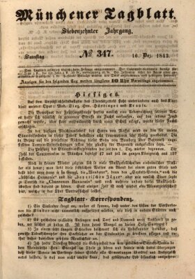 Münchener Tagblatt Samstag 16. Dezember 1843