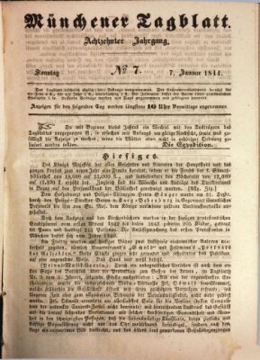 Münchener Tagblatt Sonntag 7. Januar 1844