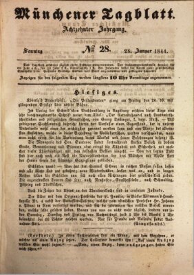 Münchener Tagblatt Sonntag 28. Januar 1844